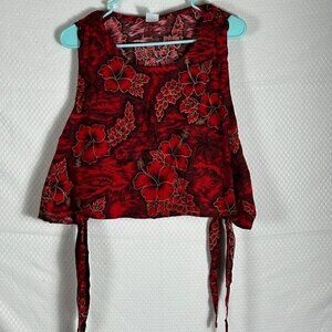 Jon Wenger Hawaiian Red Halter Top Wrap Pants Size Medium Size ? Outfit